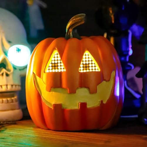 Top 5 Jack O Lantern Designs: A Must-See Guide 5 YAKii Halloween Resin Pumpkin Handicraft Led Lamp