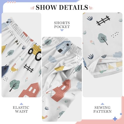 ZZXXB Tractor and Truck Boys Long Pants Soft Trousers Elastic Waist Kids Lounge Bottoms with Pockets S-XL4