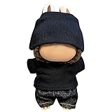 GerdfeiTawtab Clothes Fit for LABUBU Doll, Fashion Doll Clothes Outfit Set Cute Theme Designer Toys Dress Accessories for Collector Fans Display (C Black Set)