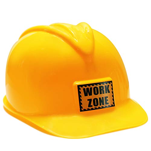 FunLand Construction Worker Helmet for Kids Plastic Hat Dress Up Costume Child Party