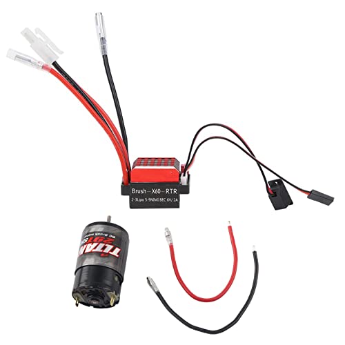 Dilwe 550 Brushed Motor,360A Brushed Electronic Speed Controller ESC,Remote Control Vehicle Motor for 1/10 RC Car (29T) - Image 3