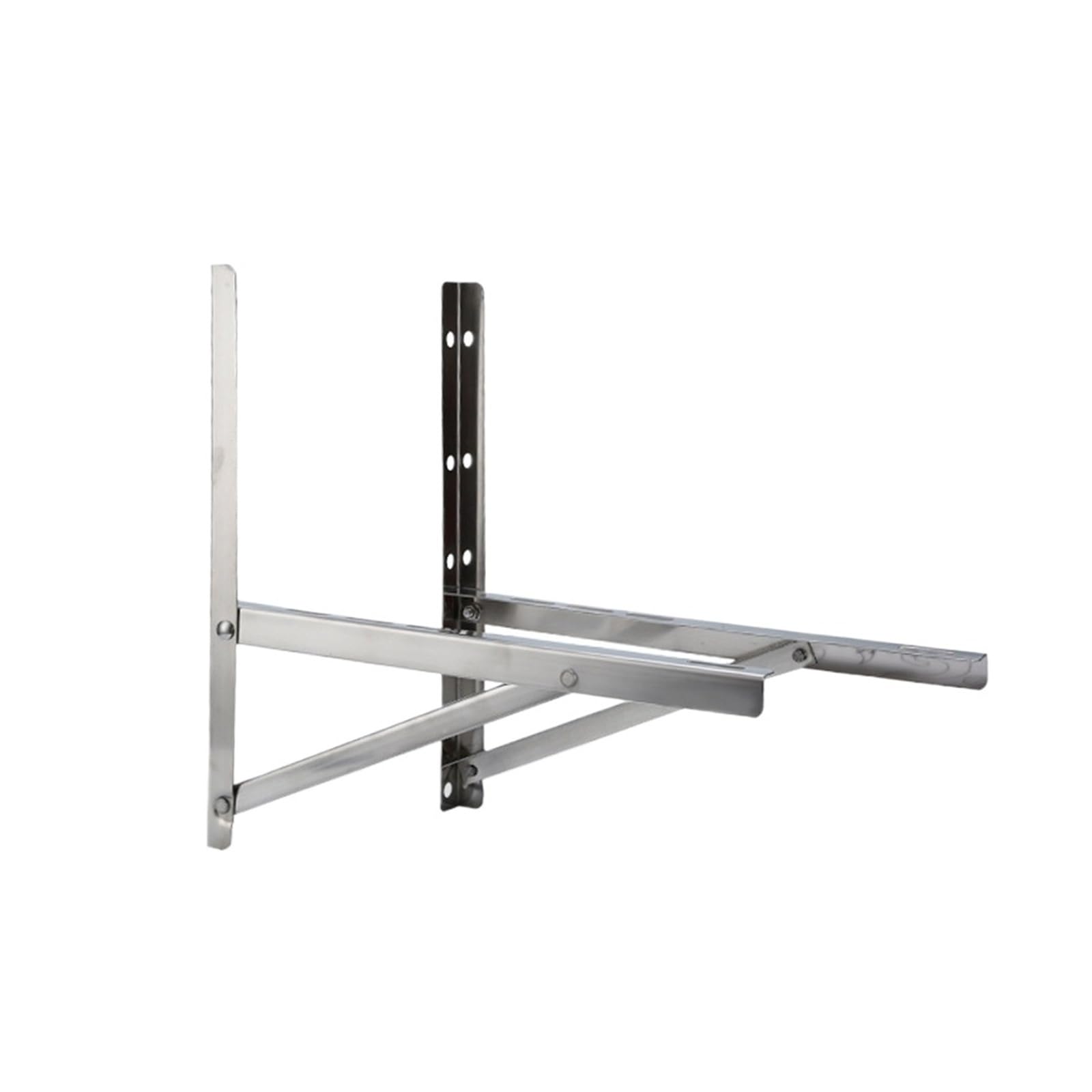 Zmtmyonpu One Color Silver Stainless Steel Air Conditioner Bracket Outdoor Holder Foldable Sturdy Adjustable Support Thickened Strong Air