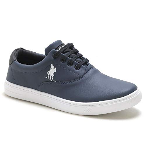Kit Tênis Casual Polo Sapatênis Masculino Confort+ Carteira Cor:Azul;Tamanho:42