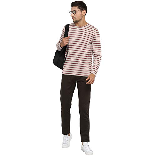 Image of Red Tape Men's Striped Regular Fit T-Shirt