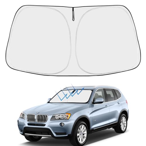Proadsy 2026 Upgrade Front Windshield Sun Shade Foldable Sunshade Protector Custom Fit 2011-2017 BMW...