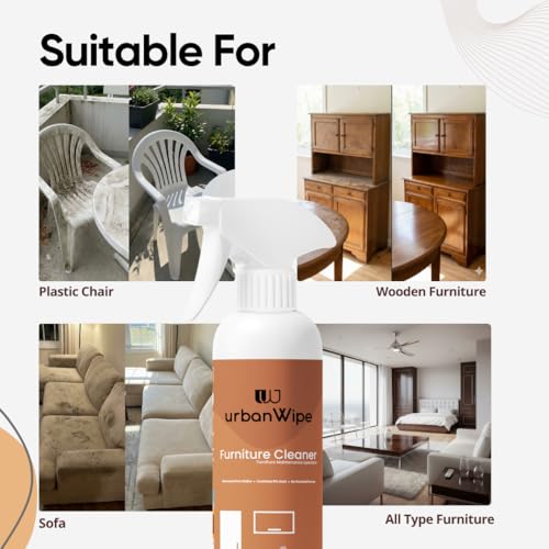Image of UrbanWipe All In One Home Cleaning Combo Pack of 5 (500Ml Each) | Multi Surface Cleaner for Kitchen, Bathroom, Floor, Glass, Tiles, Furniture & Shoe Care | Cleaning Kit for Complete Home Care