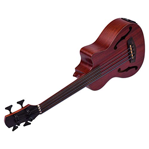 KEPOHK Ukulélé de basse acoustique électrique en bois U-Bass en coupe de 30 pouces, accordeur d’égalisation intégré avec… - Les Beatles, Paul McCartney, John Lennon, RIngo Starr, George Harrison KEPOHK Ukulélé de basse acoustique électrique en bois U-Bass en coupe de 30 pouces, accordeur d'égalisation intégré avec… – Image 5