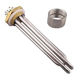 Calentador de inmersión BSP DN32 1,25', elemento eléctrico tubular caldera agua 24V/36V 900W-1500W DC(With thread,24v 1200w)