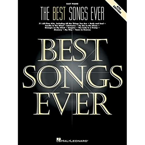 The Best Songs Ever: Easy Piano Songbook with 71 All-Time Hits | Popular Pop, Broadway, and Movie Classics | Easy Piano Arrangements for Beginners | Sheet Music for Piano Players Paperback – April 1, 1985