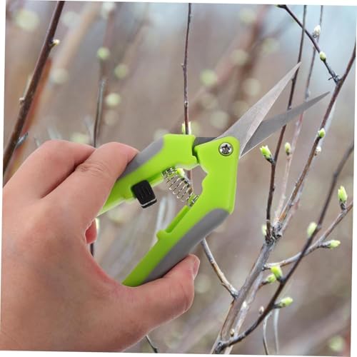 2 Stück Gartenschere Set, Präzise Ernteschere und Blumenschere mit Edelstahlklingen, Sicherheitsverriegelung, Trimmschere für Pflanzen, Bonsai, Rosen, Obst & Gemüse, Baumscheren für Gartenarbeit