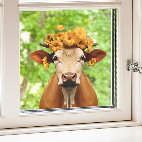 Vinilo decorativo Achang vaca con corona amarillo miniatura 4