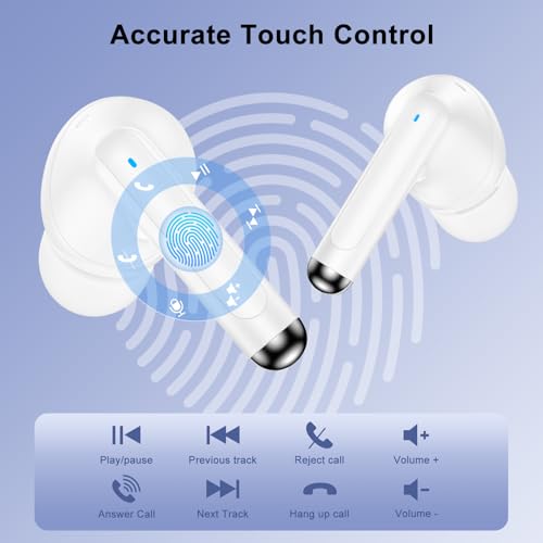 Image of Samsung Earbuds Wireless Ear Buds for Samsung Galaxy A17 A16 5G A36 S25 Ultra FE Edge A15 A35 A56 A26, Bluetooth 5.3 Headphones Bass Stereo in Ear Earphones with Mic, 48H LED Display Bluetooth Earbuds