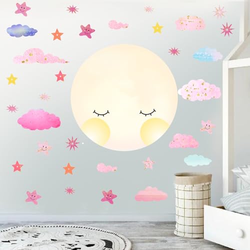 Vinilos decorativos de estrellas y nubes para pared miniatura 4
