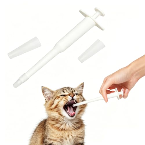 Dazvyn 1Pcs White Animal Medicine Feeder Pill Dispenser for Dogs & Cats