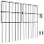 Getlay Garden Fencing Animal Barrier 24 ft(L)×13 in(H), 24Panels No Dig Fence, 1.5" Gap Underground Critter Barrier for Decks, Pet Dog Digging Fence Barrier. Rust-Proof Metal Black Fence Stakes
