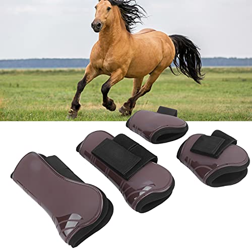 Guêtres de tendon de cheval antichoc en PU pour saut d'obstacle - 4
