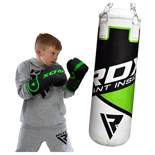 RDX Kids Punch Bag Filled Set Junior Kick Boxing 2FT Heavy MMA Training Youth Gloves Punching Mitts Muay Thai Martial Arts