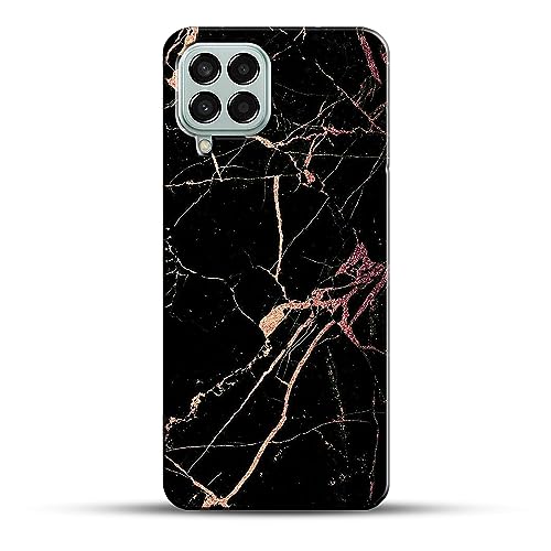 Image of COLORflow Back Cover Compatible with Samsung Galaxy M12 / A12 / F12 | Beautiful Black Golden Marble | Designer Printed Hard CASE Bumper Back Cover Compatible with Samsung M12 / A12 / F12