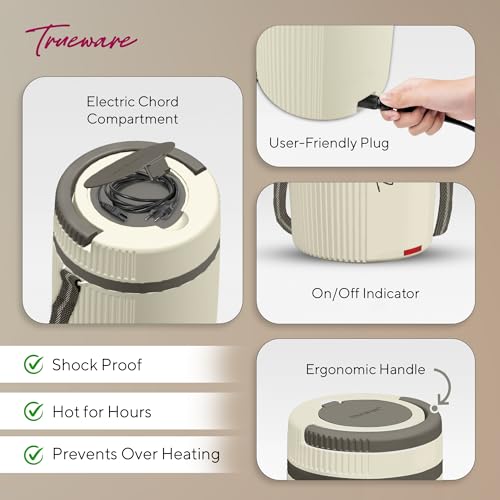 Image of Tureware Electric 3 PU Insulated 304 Grade Stainless Steel 3 Container 450 ML Each Thermoware Electric Lunch Box
