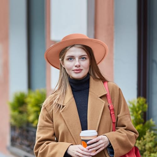 Sombrero de fieltro para mujer con ala ancha y hebilla miniatura 5