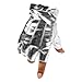 Men‘s and Womens Fingerless Faux Leather Gloves Metallic Shiny Punk Fashion Motorcycle Driving Biker Riding Gloves (Silver, One Size)