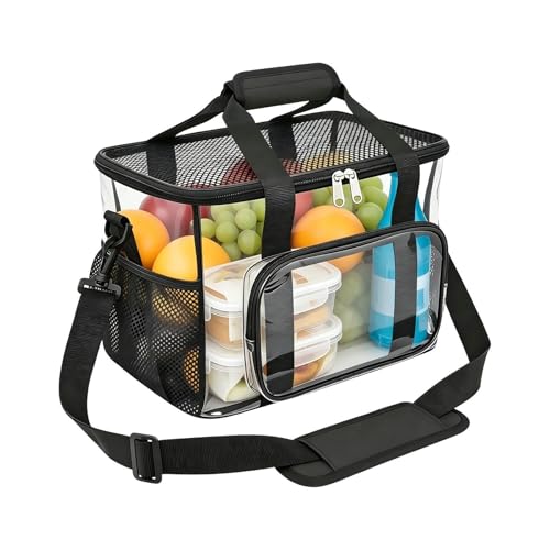 Genérico Transparente Para Almuerzo | Bolso Impermeable De Gran Capacidad 30x23x23 Cm | portátil de bebidas - Para 24 Latas Eventos Deportivos Gimnasio Playa Camping