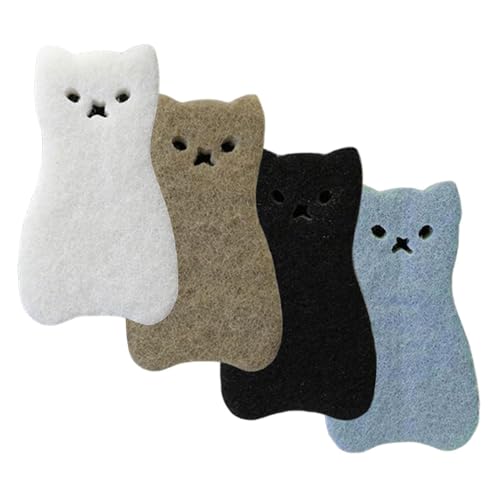 Éponges à récurer pour chats - Éponges pour récurer la cuisine - Résistant aux rayures - Éponge à vaisselle double face pour fruits de cuisine