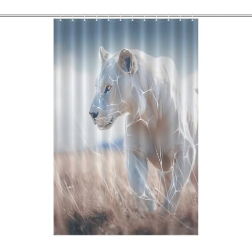 Rideau de douche séchage rapide en polyester lavable léopard - 7