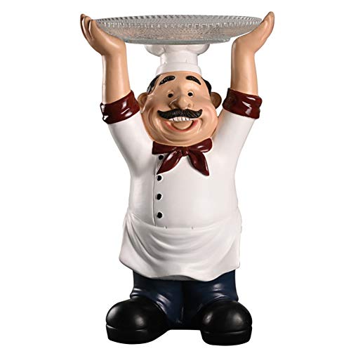 Statue de chef cuisinier pour déco cottage et décoration bistrot de cuisine campagnarde