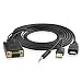 ZasLuke VGA to HDMI Output 1080P Adapter with 3.5mm Audio Cable and USB Power Cable for Connecting Old PC, Laptop, Notebook to New HDMI Input HDTV, Displays, Monitor (6 Feet/1.8 Meters)