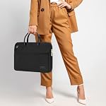 RAINYEAR 14 Inch/15.6 Inch Laptop Bag for Women, Protective Waterproof Large Capacity Computer Shoulder Bag with Handle