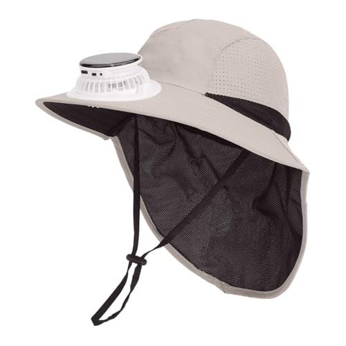 Chapeau avec ventilateur de camping et randonnée pour rester au frais sous le soleil d'été