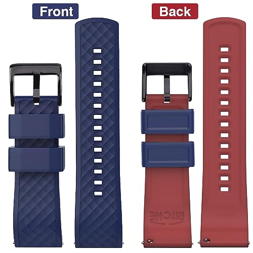 Image of Ritche Christmas Gift Silicone Watch Bands 18mm 20mm 22mm 24mm Quick Release Rubber Watch Bands for Men, White Elephant Gifts, Stocking Stuffers For Men