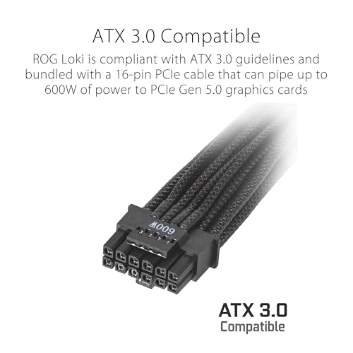 Image of ASUS ROG Loki SFX-L 1200W Titanium PSU (Fully Modular Power Supply, 80+ Titanium, 120mm PWM ARGB Fan, Aura Sync, ATX 3.0 Compatible, PCIe 5.0 Ready, 10 Year Warranty)