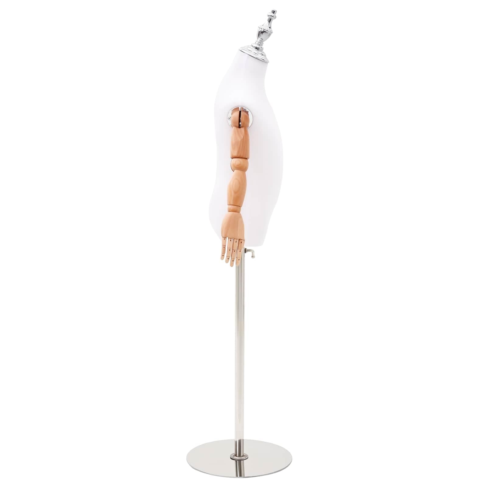 vidaXL Verstellbares 120-150 cm Mannequin mit Basis Unisex PP Weiß
