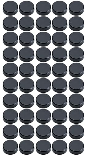 DIFIT 50 Piezas Imanes Nevera Imanes Pizarra Magnética Imanes Pequeños Iman Nevera Imanes Pequeños Redondos Magnet para Pizarra Magnética Nevera, Pizarras Imanes. Oficina, Escuela, (Negro)