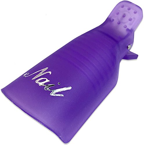 Pana® 20 Pieces PURPLE Reusable Acrylic Nail Soak Treatment UV Gel Polish Remover Clip Cap Manicure Tool