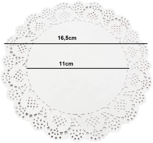 Papel toalha rendada DOILIES enfeite convite lembrancinha 16,5 cm 50 und branco