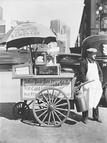 Poster New York Fine Art Photography, NYC Prints, Hot Dog Stand in TriBeCa, Black & White, New York Fine Art Photography Photo,110