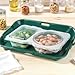 wenrescry 10 wiederverwendbare Snackboxen mit Trennwänden – Snackbehälter mit zwei Kammern, Auslaufsicher, Gewürzbehälter, Spülmaschinenfest, BPA-frei, ideal für Reisen, Büro und Schule