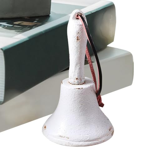 Celuicion Cloche à manger, cloche d'église en fonte, décoration rétro pour sonner pour l'école, la porte d'entrée, l'attention, table de chevet, service en plein air, comptoir