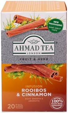 Ahmad Tea Rooibos & Cinnamon Fruit & Herbal Infusion - 20 Teabags