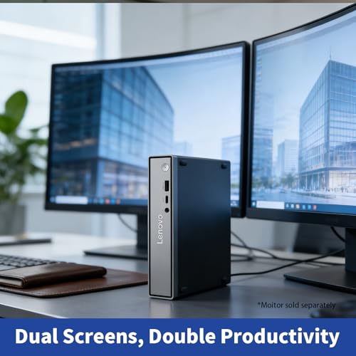 Image of Lenovo ThinkCentre Neo 50q Gen 5 Tiny Business Mini Desktop,13th Gen Intel Core i3-1315U, 8GB DDR5, 512GB SSD, Support 2-Monitor 4K, Wired KB & Mouse, HDMI, Windows 11 Pro, 64GB Flash Drive Bundle