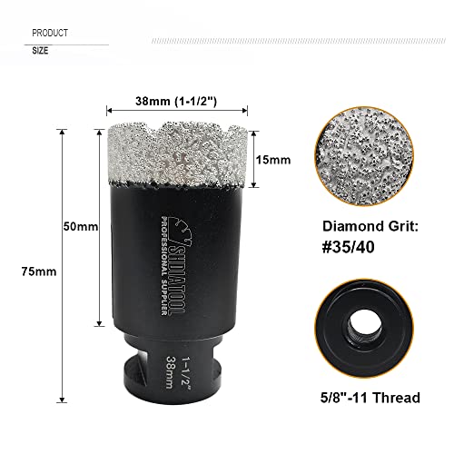 Kit de brocas para azulejos de diamante 15 piezas miniatura 6