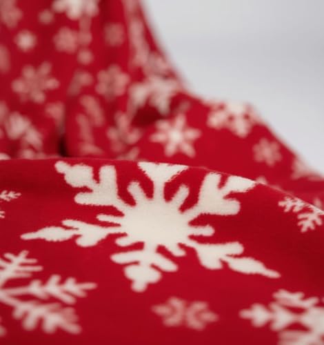 Couverture coton turc flocon de neige rouge, le cadeau de Noël idéal