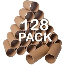 128 Pack Thick Cardboard Tubes for Crafts - Bulk Craft Rolls - Round Cardboard Tubes - Craft Tubes - Toilet Paper Rolls Crafts - Paper Tube For Crafts - Craft Round Tubes 1.57 x 3.9 Inches - Brown