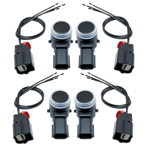 atsuch 4 Pcs Bumper Park Assist Object Sensor with Connector Fit for Chevy Silverado/Tahoe/Suburban,for GMC Yukon XL/Sierra,for Cadillac CTS/XTS/XT5/Escalade Replace for 23428268 84078131 84153946