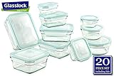 Glasslock Food Storage Glass Containers 20pc set R Anti-Spill Proof Airtight ~ Microwave & Oven Safe
