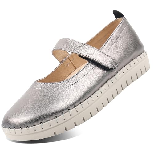 Glolily Elle Mary Jane Women's Comfort Sneakers - Orthotic Lightweight & Flexible Walking Shoes with Arch Support, Comfortable Casual Fashion Shoes for Women