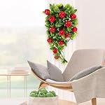 2pcs String Simulated Fruit Hanging Ornaments Artificial Fruit Swag Fake Apples Vine Decorative Swag Fruit Garland Wreath for Wedding Arch Front Door Wall Decor - Image 2